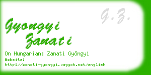 gyongyi zanati business card